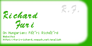 richard furi business card